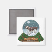 Welsh Springer Spaniel Weihnachtsgeschenke Magnet (Vorderseite/Rückseite)