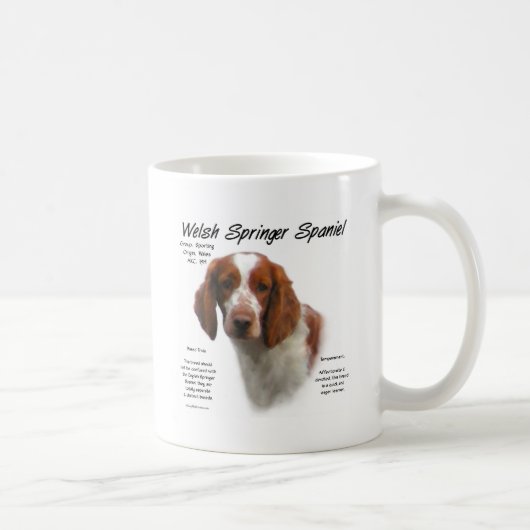 Welsh Springer Spanisch History Design Kaffeetasse (Rechts)