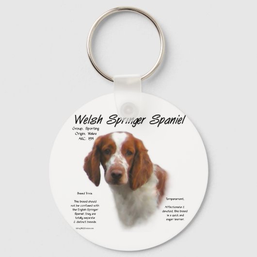 Welsh Springer Spanisch History Design Schlüsselanhänger (Vorderseite)