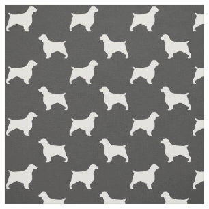Welsh Springer Spanisch Silhouetten Muster Stoff
