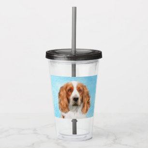 Welsh Springer Spanischmalerei - Original Dog Art Acryltrinkbecher