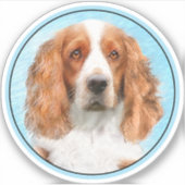 Welsh Springer Spanischmalerei - Original Dog Art Aufkleber (Vorderseite)