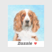 Welsh Springer Spanischmalerei - Original Dog Art Aufkleber (Blatt)