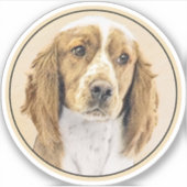 Welsh Springer Spanischmalerei - Original Dog Art Aufkleber (Vorderseite)