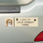Welsh Springer Spanischmalerei - Original Dog Art Autoaufkleber (Auf Auto)
