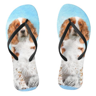 Welsh Springer Spanischmalerei - Original Dog Art Badesandalen
