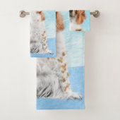 Welsh Springer Spanischmalerei - Original Dog Art Badhandtuch Set (Insitu)