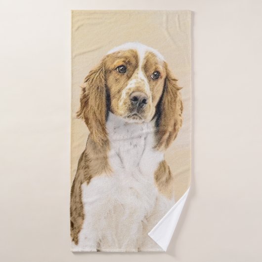 Welsh Springer Spanischmalerei - Original Dog Art Badhandtuch Set (Badehandtuch)