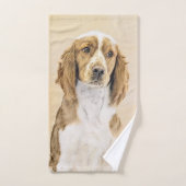 Welsh Springer Spanischmalerei - Original Dog Art Badhandtuch Set (Handtuch)