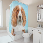 Welsh Springer Spanischmalerei - Original Dog Art Duschvorhang (Beispiel)