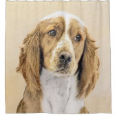 Welsh Springer Spanischmalerei - Original Dog Art Duschvorhang (Vorderseite)
