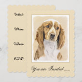Welsh Springer Spanischmalerei - Original Dog Art Einladung (Vorne/Hinten)