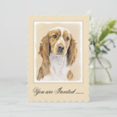 Welsh Springer Spanischmalerei - Original Dog Art Einladung (Stehend Vorderseite)