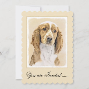 Welsh Springer Spanischmalerei - Original Dog Art Einladung