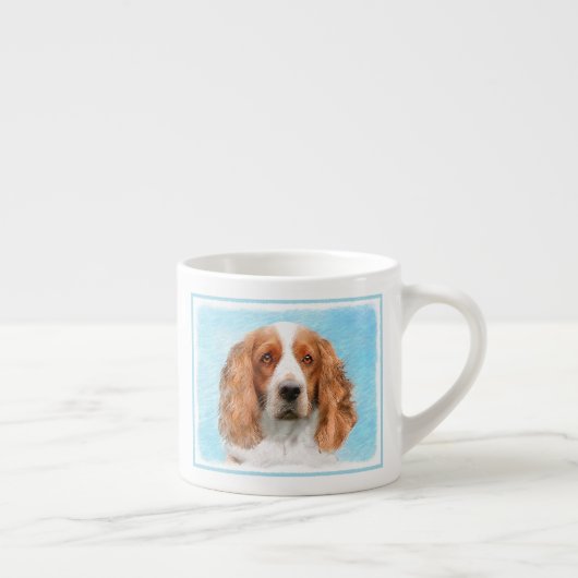 Welsh Springer Spanischmalerei - Original Dog Art Espressotasse (Rechts)