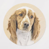 Welsh Springer Spanischmalerei - Original Dog Art Etiketten (Design 1)
