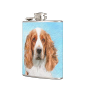 Welsh Springer Spanischmalerei - Original Dog Art Flachmann (Links)