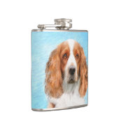 Welsh Springer Spanischmalerei - Original Dog Art Flachmann (Rechts)