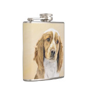 Welsh Springer Spanischmalerei - Original Dog Art Flachmann (Rechts)