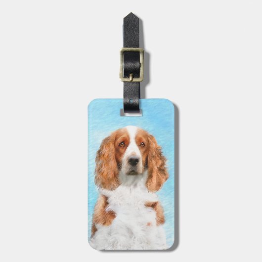 Welsh Springer Spanischmalerei - Original Dog Art Gepäckanhänger (Vorderseite vertikal)