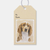 Welsh Springer Spanischmalerei - Original Dog Art Geschenkanhänger (Vorderseite)