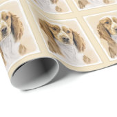 Welsh Springer Spanischmalerei - Original Dog Art Geschenkpapier (Rolleneckpunkt)