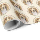 Welsh Springer Spanischmalerei - Original Dog Art Geschenkpapier (Rolleneckpunkt)