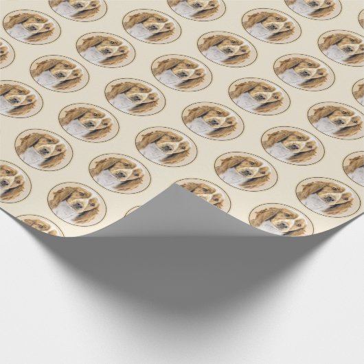 Welsh Springer Spanischmalerei - Original Dog Art Geschenkpapier (Ecke)