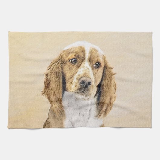 Welsh Springer Spanischmalerei - Original Dog Art Geschirrtuch (Horizontal)