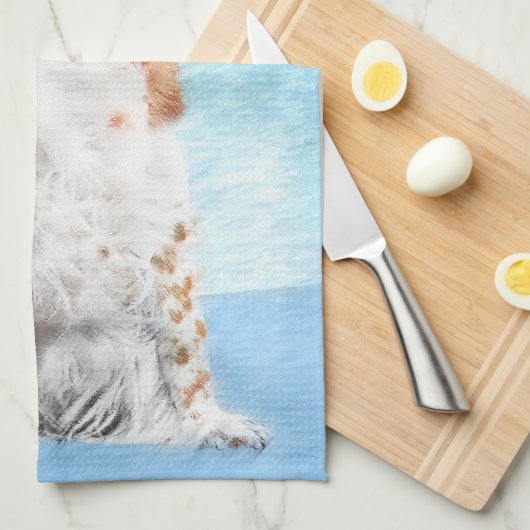 Welsh Springer Spanischmalerei - Original Dog Art Geschirrtuch (Viertel Falte)