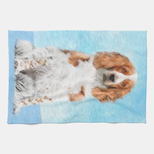 Welsh Springer Spanischmalerei - Original Dog Art Geschirrtuch (Horizontal)