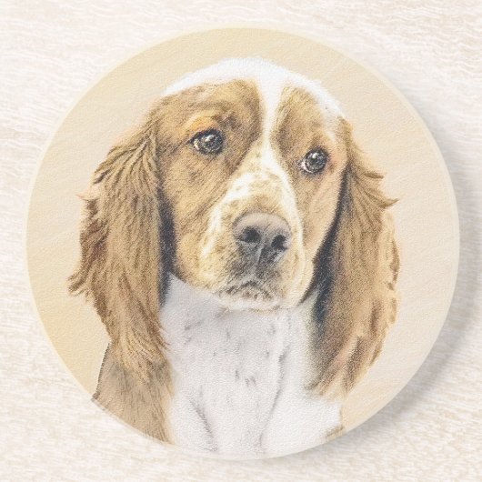 Welsh Springer Spanischmalerei - Original Dog Art Getränkeuntersetzer (Vorne)