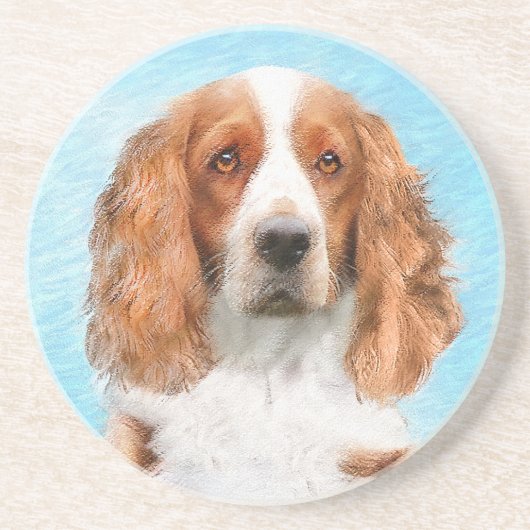 Welsh Springer Spanischmalerei - Original Dog Art Getränkeuntersetzer (Vorne)