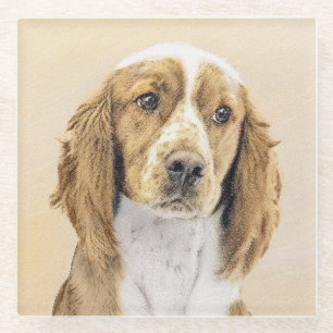 Welsh Springer Spanischmalerei - Original Dog Art Glasuntersetzer