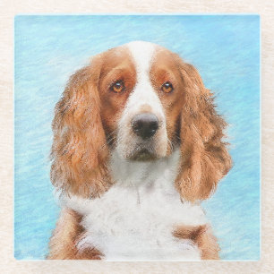 Welsh Springer Spanischmalerei - Original Dog Art Glasuntersetzer