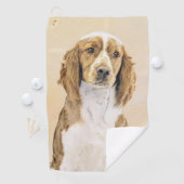 Welsh Springer Spanischmalerei - Original Dog Art Golfhandtuch (Insitu)