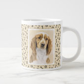 Welsh Springer Spanischmalerei - Original Dog Art Jumbo-Tasse (Rechts)