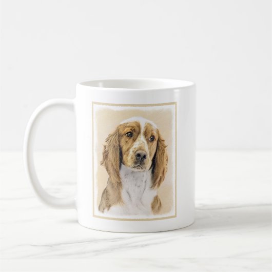 Welsh Springer Spanischmalerei - Original Dog Art Kaffeetasse (Links)