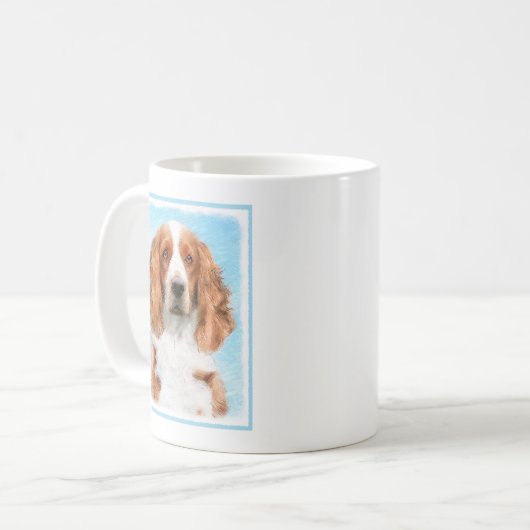 Welsh Springer Spanischmalerei - Original Dog Art Kaffeetasse (Vorderseite Links)