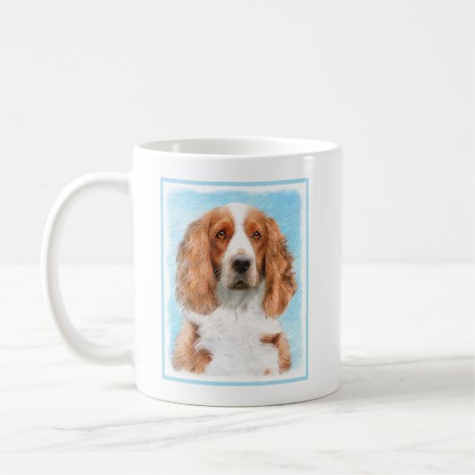 Welsh Springer Spanischmalerei - Original Dog Art Kaffeetasse (Links)