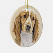 Welsh Springer Spanischmalerei - Original Dog Art Keramik Ornament (Rechts)
