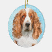 Welsh Springer Spanischmalerei - Original Dog Art Keramik Ornament (Links)