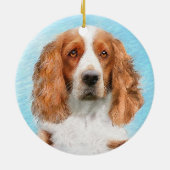 Welsh Springer Spanischmalerei - Original Dog Art Keramik Ornament (Hinten)