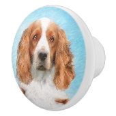 Welsh Springer Spanischmalerei - Original Dog Art Keramikknauf (Rechts)