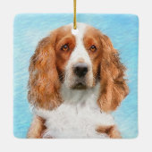 Welsh Springer Spanischmalerei - Original Dog Art Keramikornament (Rückseite)