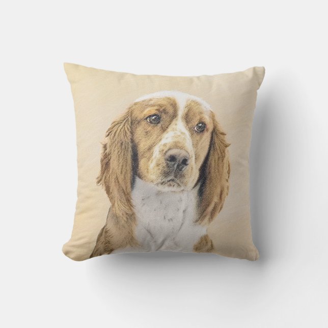 Welsh Springer Spanischmalerei - Original Dog Art Kissen (Vorderseite)
