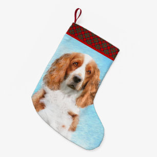 Welsh Springer Spanischmalerei - Original Dog Art Kleiner Weihnachtsstrumpf