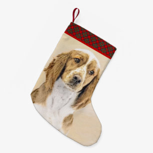 Welsh Springer Spanischmalerei - Original Dog Art Kleiner Weihnachtsstrumpf