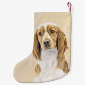 Welsh Springer Spanischmalerei - Original Dog Art Kleiner Weihnachtsstrumpf (Rückseite)