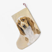 Welsh Springer Spanischmalerei - Original Dog Art Kleiner Weihnachtsstrumpf (Rückseite (Hängend))